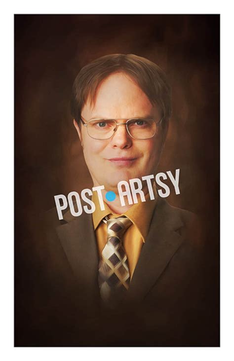 Dwight Schrute Portrait The Office Poster Print Funny Etsy