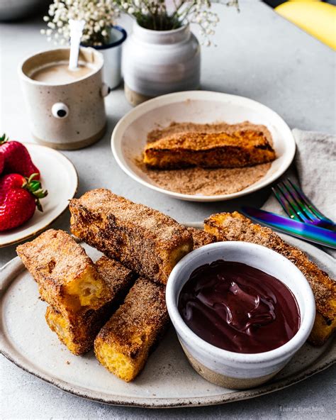 The Best French Toast Youll Ever Eat Churro French Toast Sticks · I