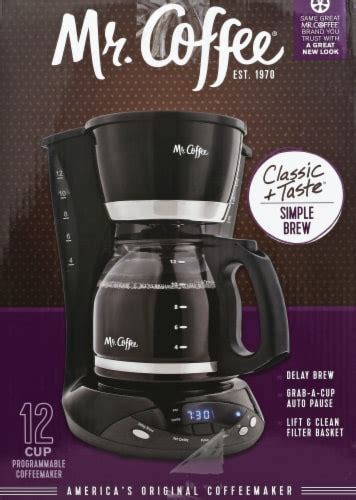 Mr Coffee 12 Cup Programmable Coffeemaker Black Dwx23np 1 Ct Kroger