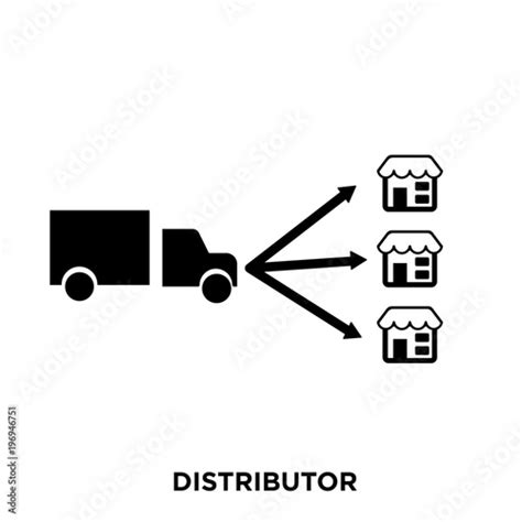 Distributor Icon On White Background In Black Vector Icon