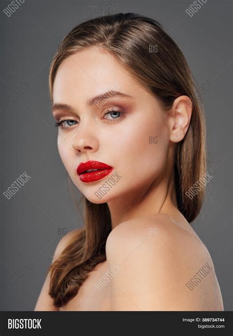 Sexy Lady Red Lips Image And Photo Free Trial Bigstock