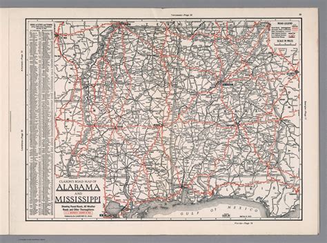 Clasons Road Map Of Alabama And Mississippi David Rumsey Historical