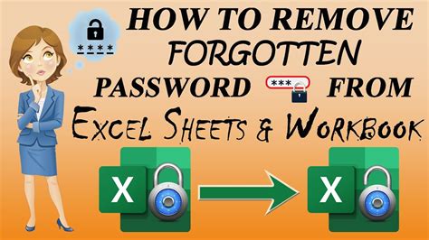 How To Remove Forgotten Password From Protected Sheets And Workbook In Excel Youtube