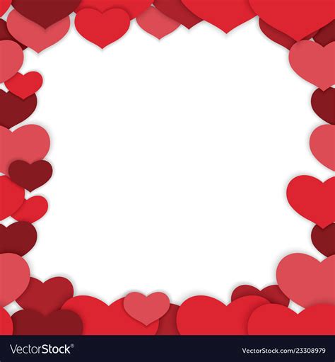 Valentines Day Seamless Frame Royalty Free Vector Image