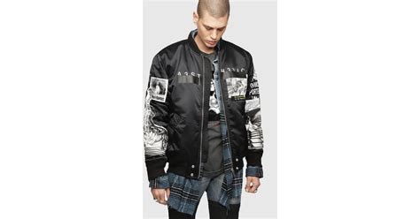 Diesel J Tamie Bomber Jacket In Black For Men Lyst Uk