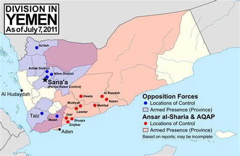 Yemen Fragments Under Uprising Political Geography Now