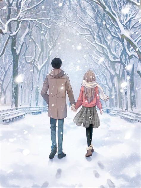 Romantic Cute Anime Couple Winter Anime Keren