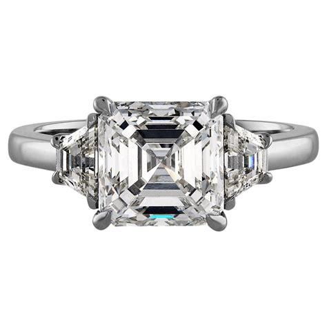 Gia 759ct Art Deco Asscher Emerald Cut Diamond Wedding Platinum 3
