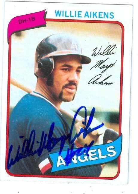 Baseball enthusiasts appreciate the amazing statistics that. Willie Mays Aikens autographed baseball card 1980 Topps ...