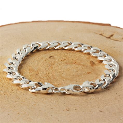 150gm Heavy Wide Solid Silver Mens Bracelet Pure 925 Etsy