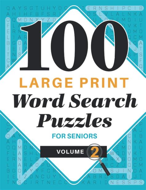Large Print Word Search Puzzles For Seniors Volume 2 100 Entertaining