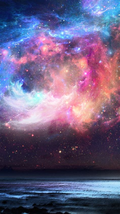 Sci Fi Space Stars Ocean Nebula 1080x1920 Phone Hd Wallpaper