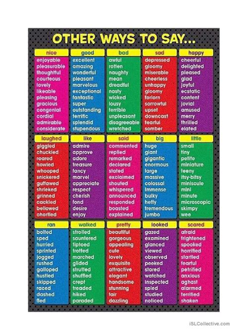 Synonyms Of Adjectives English Esl Worksheets Pdf And Doc