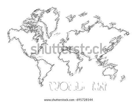 World Map Global Network Mesh Social Stock Vector Royalty Free