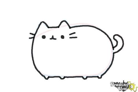 How To Draw A Cat Paw Print Pusheen Draw Step Coloring Drawingnow