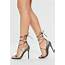 Grey Satin Lace Up Barely There Heels  Missguided