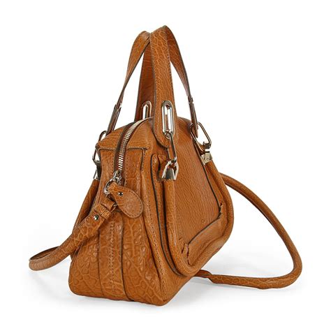 Chloe Paraty Small Leather Satchel Handbag Brown Chloé Handbags