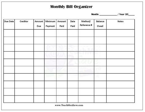 A monthly bill organizer is a ledger may contain monthly records of payable bills with includes due dates, payments, method of payment, bill date, paid amount, and balance amount if any. Bill Planner Template | charlotte clergy coalition