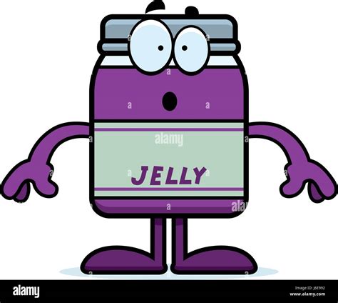 A Cartoon Illustration Of A Jelly Jar Looking Surprised Stock Vector Image And Art Alamy