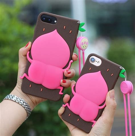 Peach Phone Case For Iphone6 6s 6p 7 8 7 8plus Kawaii Phone Case Iphone Cases Cute Iphone