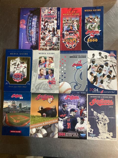 Cleveland Indians Media Guides and Baseball Information & Record Books