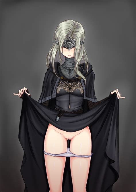 Rule 34 Artist Request Covered Eyes Dark Souls 3 Dark Souls Iii Dress Lift Facing Viewer