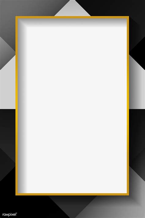Sort by photo realistic black blank and white picture frame, hanging on a wall from the front. Blank rectangle white abstract frame vector | premium ...