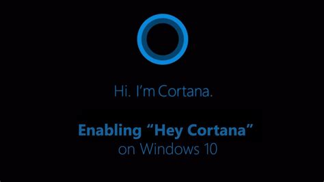 Enable Hey Cortana On Windows 10 Make Cortana Work Only To Your