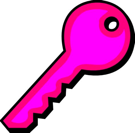 Pink Key Clip Art At Vector Clip Art Online Royalty Free