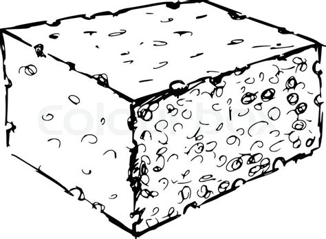 Hand Drawn Cartoon Sketch Illustration Of Bath Sponge