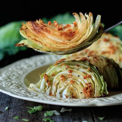 Just before the cabbage is ready, combine butter, prepared mustard, and onion powder in a small saucepan. Roasted Cabbage Wedges with Lemon Garlic Butter | Recipe ...