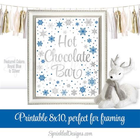 Hot Chocolate Bar Sign Winter Onederland By Sprinkleddesign With