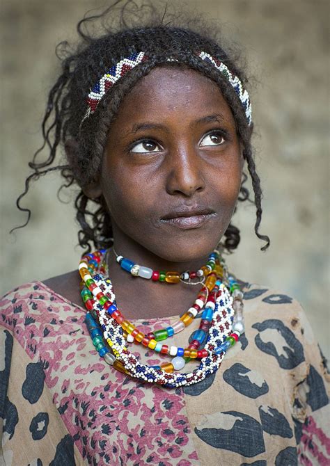 Cultural Splendor Afar Tribe Girl Of Ethiopia