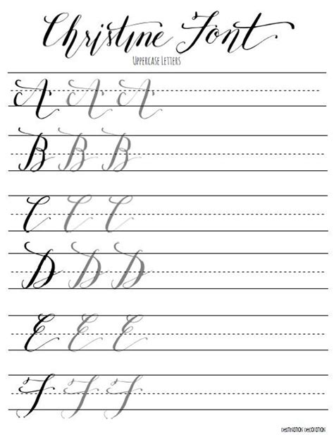 Calligraphy Letters Worksheet