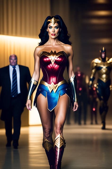 Lexica Megan Gale As Wonder Woman In Justice League Mortal Movie Full Body