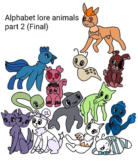 Alphabet Lore Animals Part 2 Final By Keyziathana2009 On Deviantart