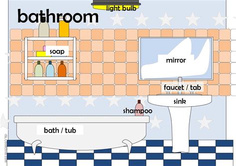 Rooms In A House Flashcards Vocabu English Esl Worksheets Pdf And Doc