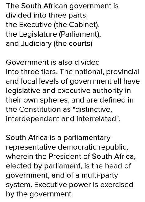 Two Democratic Structures In South Africa