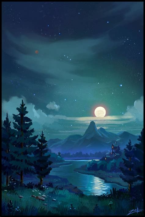 Free Download Night By Zoriy On DeviantART Scenery Wallpaper Anime Scenery X For Your