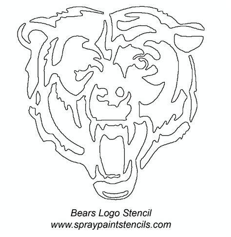 Pin By Eric West On Stencil With Images Bear Stencil Chicago Bears