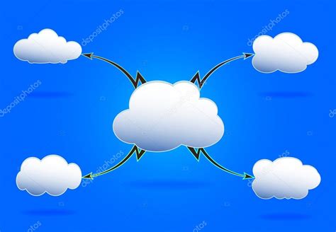 Mapa Mental Con Las Nubes — Vector De Stock 23548383 — Depositphotos