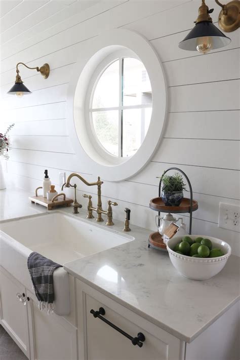 Shiplap walls and ceiling kitchen. Shiplap Kitchen: Planked Walls Behind Sink & Stove ...