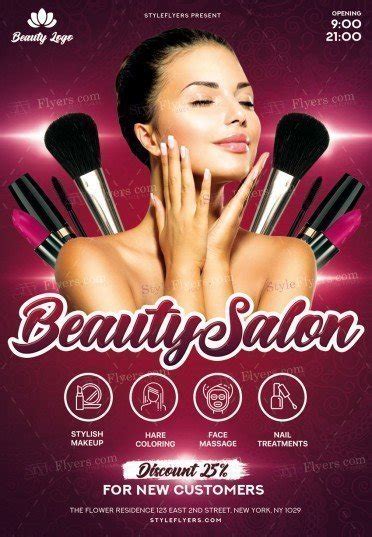 More than 800,000 products make your work easier. Beauty Salon PSD Flyer Template #22779 - Styleflyers