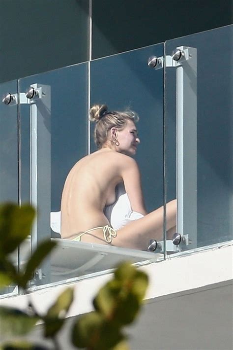 Roosmarijn De Kok Topless Sunbathing On Her Balcony Photos The