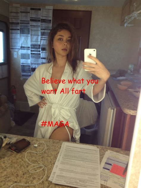 Sarah Hyland Takes A Selfie In Just A Robe Gag