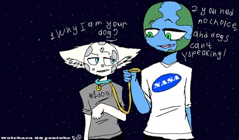 Planet Humans Moon And Earth By Wolchara28 On Deviantart