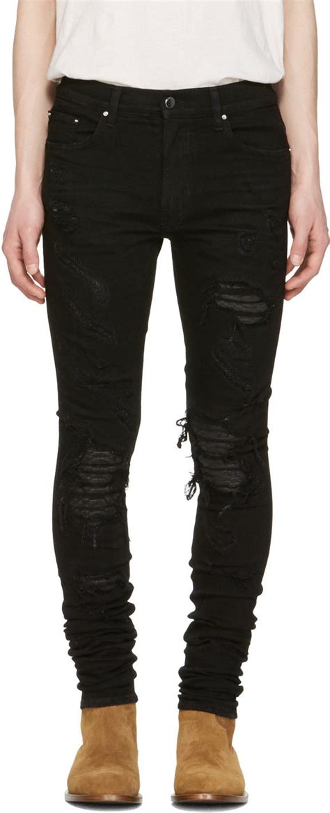 Amiri Black Snake Skinny Jean Dark Jeans Skinny Jeans Black Jeans