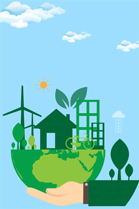 Green Energy Saving And Environmental Protection H5 Layered Background