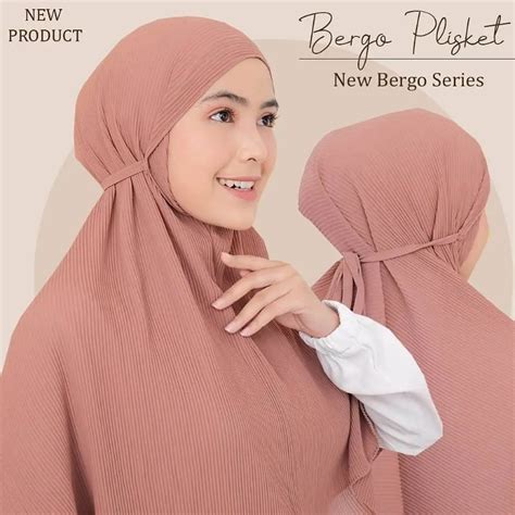 jual hijab bergo maryam full plisket lidi premium original shopee indonesia