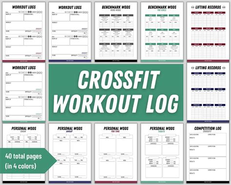 Printable Crossfit Workout Journal Daily Workout Planner Etsy